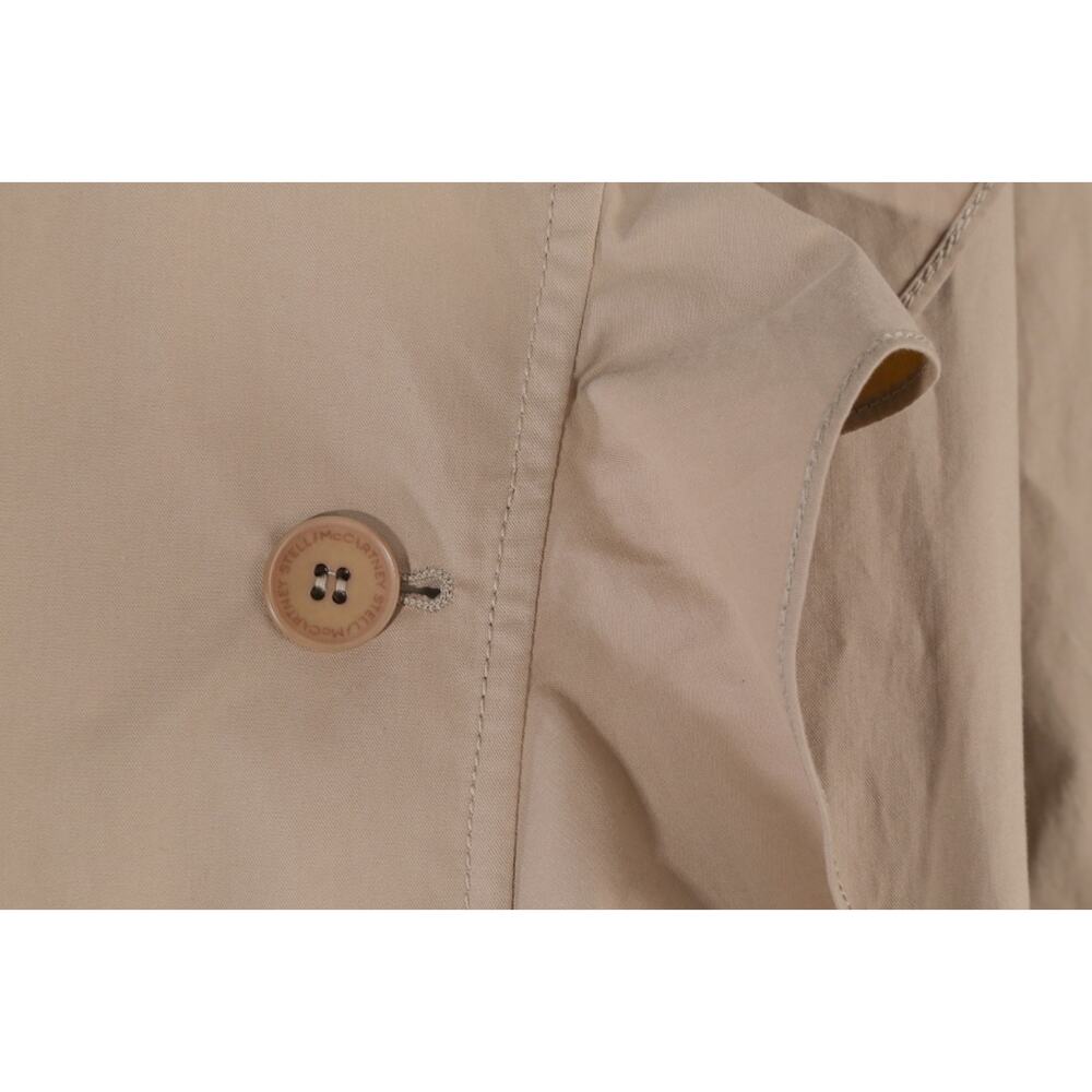 Stella McCartney Beige Cotton Long Belted Trench Winter Coat Womens Size 46 - Picture 5 of 16